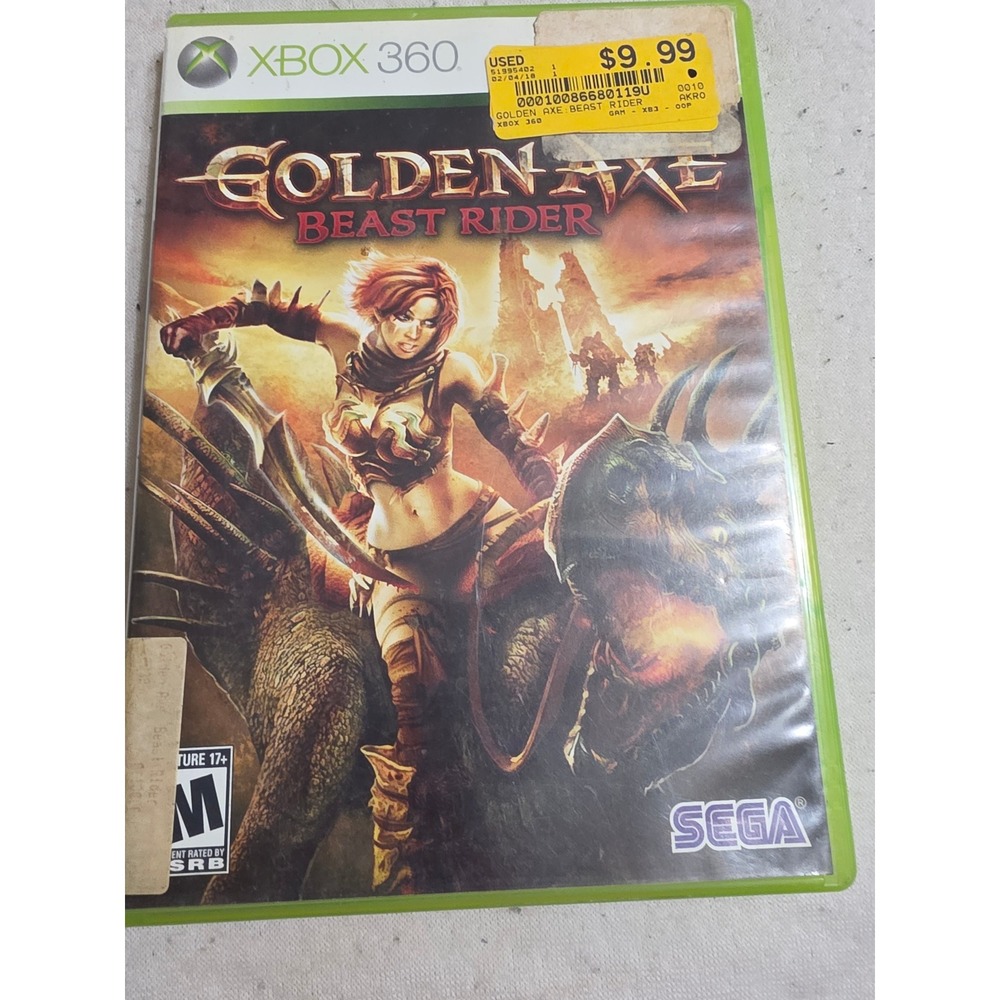 Golden Axe Beast Rider Xbox 360 Sega Action‎ Adventure Game CVR68011